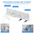 HOHOWU Hair Dryer Holder Wall Mounted,Blow Dryer, Curling Iron, Straightener Holder 3 in 1 Bathroom Metal Hair Tool Organizer Rack-Matte White-2