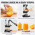 Manual Cast Iron Juicer with Stainless Steel Cup -Heavy-Duty Lemon Squeezer