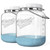 2 Pack Square Wide Mouth Mason Jars, 1 Gallon Glass Jar With Airtight Lid and Scale Marks