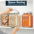 2 Pack Square Wide Mouth Mason Jars, 1 Gallon Glass Jar With Airtight Lid and Scale Marks