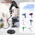 Hair Dryer Holder Black - Hands-Free Hair Drying Metal Stand with 360° Rotation