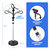 Hair Dryer Holder Black - Hands-Free Hair Drying Metal Stand with 360° Rotation