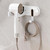 White Hair Dryer Holder, Wall-Mounted Blow Dryer Holder