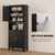 69" Tall Metal Pantry Cabinet with Microwave Shelf,Microwave Storage