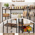 Bakers Rack with Power Outlet, 54.7 Inch Coffee Bar Cabinet, Kitchen Bakers Rack with Storage