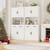 Modern Kitchen Hutch Bar Cabinet with Microwave Stand, Wood Buffet Sideboard with Hutch