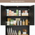 Keyluv 71" Kitchen Pantry Storage Cabinet with Doors and Microwave Stand, Freestanding Narrow Kitchen Cabinet Hutch Coffee Bar with Adjustable Shelves, Cupboard for Dining Room Living Room, Black