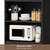 Keyluv 71" Kitchen Pantry Storage Cabinet with Doors and Microwave Stand, Freestanding Narrow Kitchen Cabinet Hutch Coffee Bar with Adjustable Shelves, Cupboard for Dining Room Living Room, Black