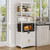3-Tier Microwave Stand with Charging Station