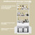Cabinet with Shelves and Drawer 64''H Sideboard Microwave Space