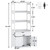 Cabinet with Shelves and Drawer 64''H Sideboard Microwave Space