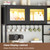 45.3 Inch Farmhouse Coffee Bar Cabinet, Kitchen Microwave Stand with Storage, Glass Cabinet