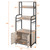 4-Tier Kitchen Bakers Rack with Storage Cabinet and Hutch, Microwave Oven Stand