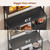 47.2'' Microwave Stand with Storage, Kitchen Coffee Bar Cabinet with Glass Door