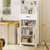 55" Tall Kitchen Pantry, Farmhouse Storage Cabinet with Doors