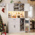 71" Pantry Cabinet, Kitchen Pantry Storage Cabinet with LED Light & Outlet