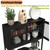Industrial Microwave Oven Stand with Shelves, Kitchen Utility Storage Shelf with Cabinet