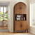 Large Kitchen Storage Cabinet with Fluted Doors and Microwave Stand