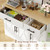 Pantry Cabinet with Charging Station, Tall Kitchen Pantry with Microwave Stand