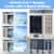 19 Gal Large Swamp Cooler Air Conditioner with 120°Oscillation, 3 Speed, 8 Ice Pack, Metal Frame Portable Evaporative Air Cooler for Garage, Warehouse