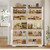Kitchen Pantry Storage Cabinet, Large Kitchen Hutch with 2 Microwave Stands