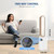 Bladeless Tower Fan for Bedroom, Powerful 26ft/s Airflow, 24 Speeds, 90° Oscillation, 12H Timer, Standing Fans with Remote
