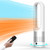 Bladeless Tower Fan, 1400W Space Heater & 40W Cooler Fan Combo with Remote, 80°Oscillation, 8 Speeds and 3 Heating Modes