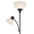 Globe Electric 67135 72" Torchiere Floor Lamp and Adjustable Reading Light for Living Room or Office,Matte Black