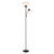 Globe Electric 67135 72" Torchiere Floor Lamp and Adjustable Reading Light for Living Room or Office,Matte Black