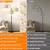 Dimmable Floor Lamp - 3 Lights Arc Floor Lamps for Living Room, 1000LM Modern Tall Standing Lamp With Beige Shades & Heavy Base