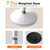 36W Floor Lamp with Flexible Arm, 3 Colors Ring Light with Heavy-Duty Base & Remote, Standing Lamp for Living Room/Workspace