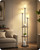 70.9" Floor Lamp with Shelves, Modern Floor Lamp with 3 Linen Shades and Foot Switch, 3-Light Standing Lamp, for Living Room, Bedroom