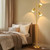 QiMH Tree Floor Lamp with 3 Light Bulbs, Standing Tall Pole Lamps for Living Room Bedroom Office