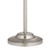 65" Tall Standing Floor Lamp Skinny Pole Twin Pull Chain Silver Metal Brushed Steel Finish Living Room Bedroom