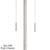65" Tall Standing Floor Lamp Skinny Pole Twin Pull Chain Silver Metal Brushed Steel Finish Living Room Bedroom