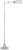 Floor Lamp Swing Arm Standing Base 54" Tall Brushed Nickel Silver Metal for Living Room Reading House Bedroom Home Office