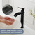 Faucet Waterfall Matte Black Bathroom Faucets Single Hole Single Handle