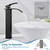 Vessel Sink Faucet Matte Black, Tall Waterfall Bathroom Faucet, Single