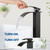 Vessel Sink Faucet Matte Black, Tall Waterfall Bathroom Faucet, Single