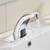 VEVOR Touchless Bathroom Sink Faucet, Automatic Motion Sensor Restroom Toilet Faucet Cold Water with Hole Cover Plate, Battery Operated for 9/16 in Pipe Commercial Lavatory,Chrome Plated Silver,G233M