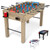 GoSports 48 Inch Game Room Size Foosball Table - Includes 4 Balls and 2 Cup Holders – Black, Oak, or White