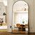 GLSLAND-77 x38 Arched Full Length Mirror - Oversize Floor Mirrors Aluminum Alloy Frame Full Body Dressing Mirror for Bedroom