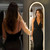 DUMOS Arched Full Length Mirror with Light-15.7×59.8" LED Floor Standing Mirror with 3 Color Lights & Wall Mounted for Bedroom