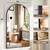 46"x76" Extra Large Arched Full Length Mirror - Leaning Mirror Arch Wall-Mounted Mirrors for Living Room Bedroom