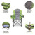 Northroad Oversized Portable Camping Chair, Full Padded Outdoor Folding Chair Support 350 LBS, Heavy Duty Lawn Chair with Cup Holder, Cooler Bag, Lumbar Support, Head Pocket for Adult (Green)