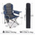 Northroad Oversized Camping Chair, Full Padded Outdoor Folding Chair Support 350 LBS, Heavy Duty Lawn Chair w/Cup Holder, Cooler Bag, Shoulder Straps for Adult-Blue