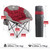 Northroad Folding Compact Camping Moon Chair, Outdoor Padded Saucer Round Chair w/Cup Holder Supports up to 300 lbs for Beach Hiking Fishing Picnic Lawn,Red