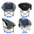 Northroad Folding Compact Camping Moon Chair, Outdoor Padded Saucer Round Chair w/Cup Holder Supports up to 300 lbs for Beach Hiking Fishing Picnic Lawn,Blue