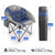 Northroad Folding Compact Camping Moon Chair, Outdoor Padded Saucer Round Chair w/Cup Holder Supports up to 300 lbs for Beach Hiking Fishing Picnic Lawn,Blue