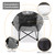 Northroad Folding Compact Camping Moon Chair, Outdoor Padded Saucer Round Chair w/Cup Holder Supports up to 300 lbs for Beach Hiking Fishing Picnic Lawn,Black